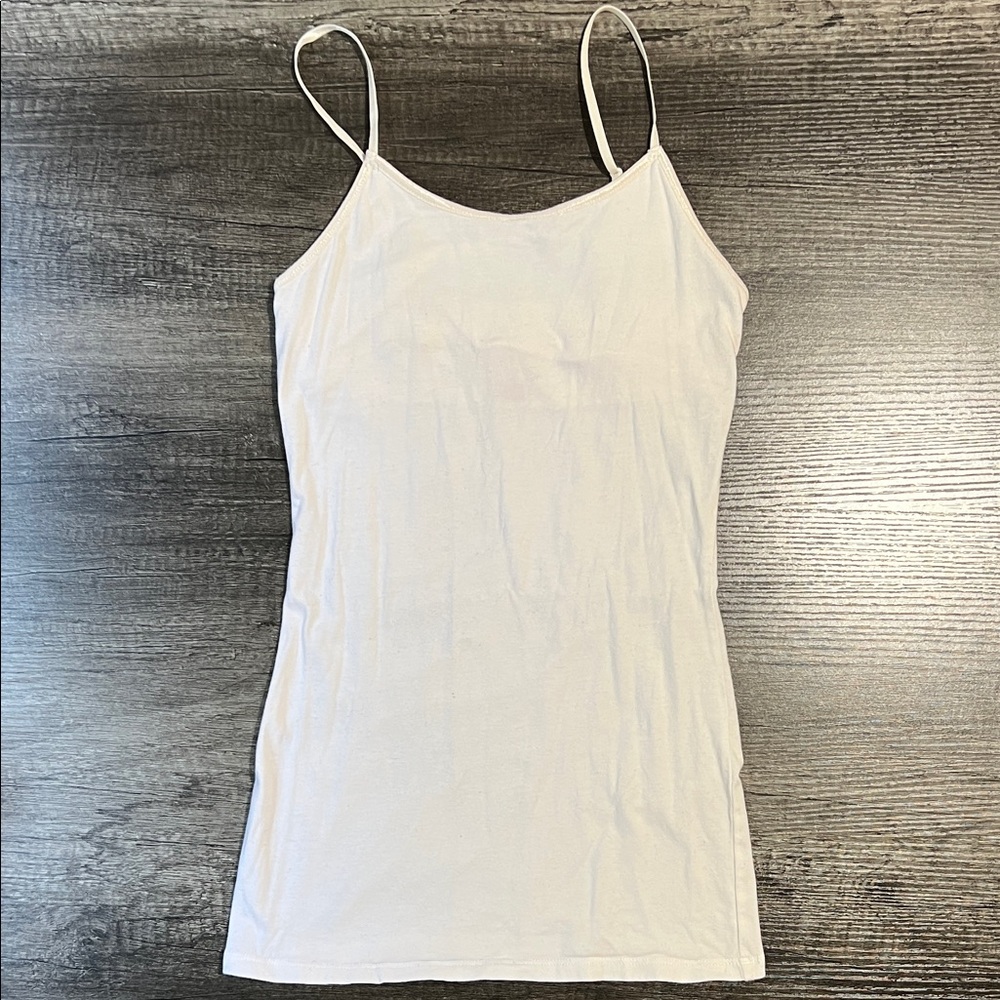 No Boundaries White Spaghetti Strap Tank Top
